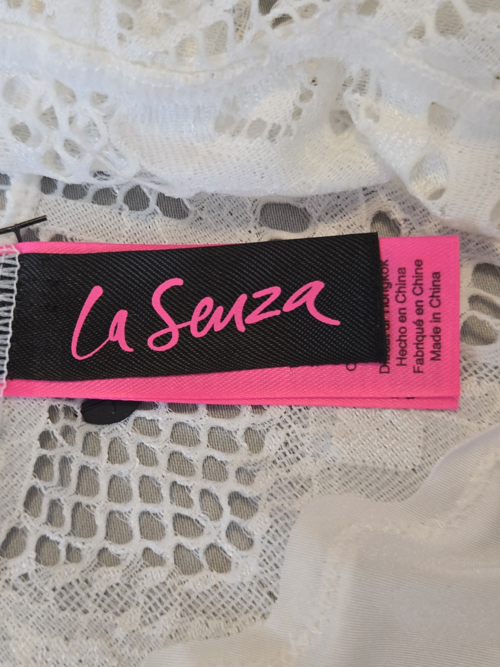 La SENZA White Lace Plunge Teddy Bodysuit XS - Picture 9 of 11